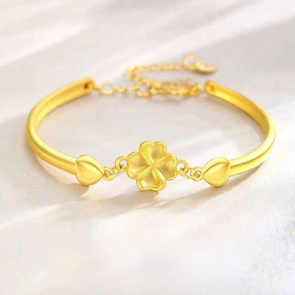 ORIGINAL GOLD FOUR LEAF GRASS BRACELET