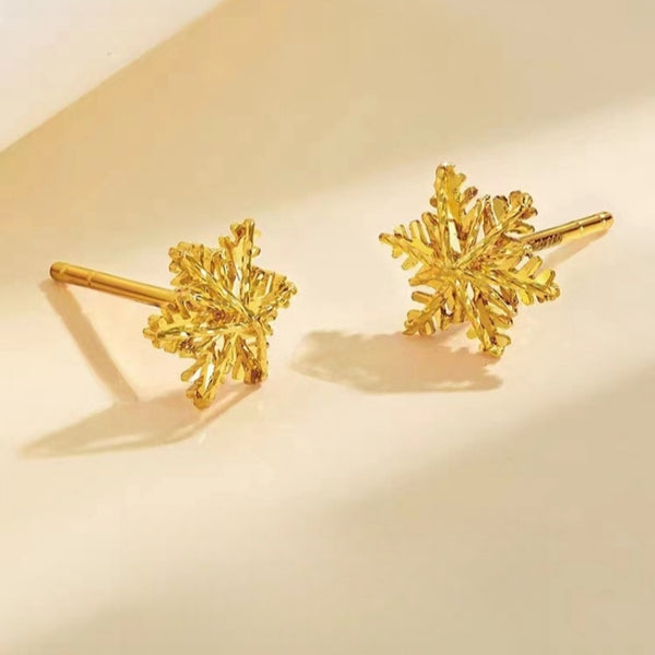 ORIGINAL GOLD SNOWFLAKE EARRINGS