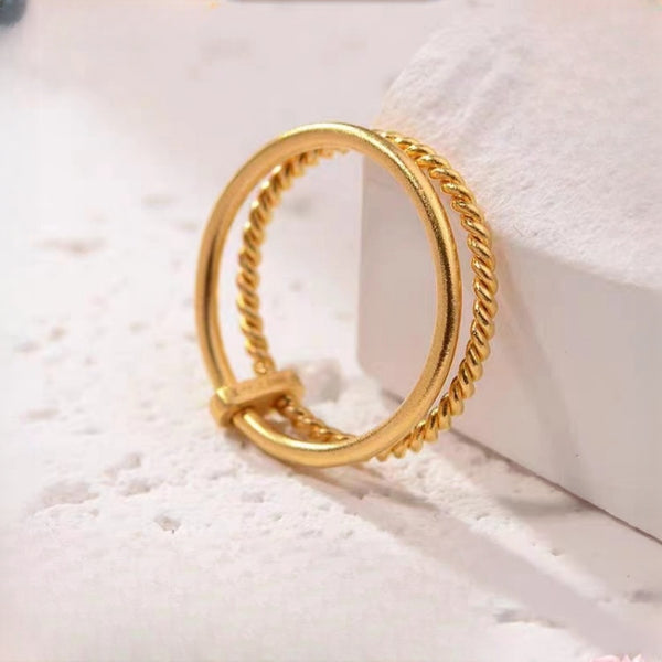 ORIGINAL GOLD DOUBLE RING OVERLAY RING