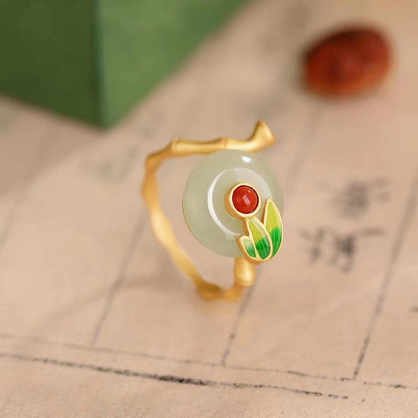 ORIGINAL BAMBOO HOTAN JADE RING