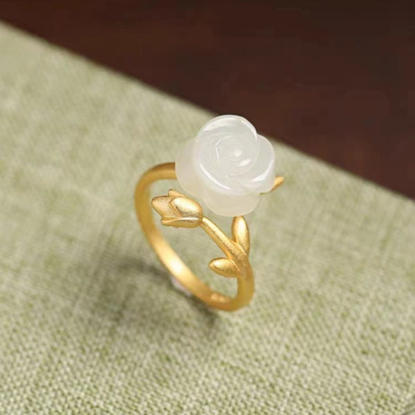 ORIGINAL ROSE HOTAN JADE RING