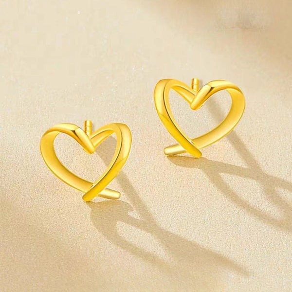 ORIGINAL GOLD HAND HEART GESTURE EARRINGS