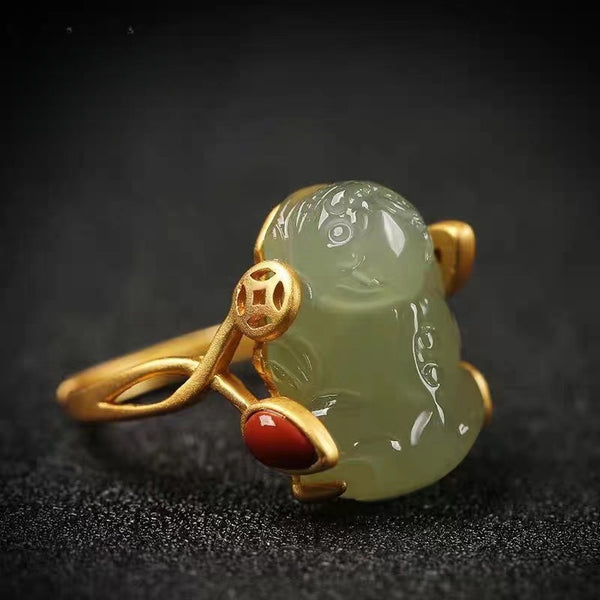 KISALL ORIGINAL PIXIU HOTAN JADE RING