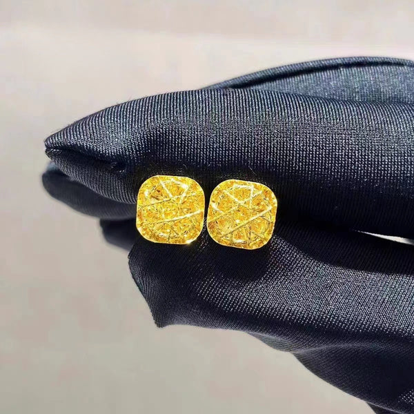 ORIGINAL GOLD SMALL CUBE SUGAR EARRINGS