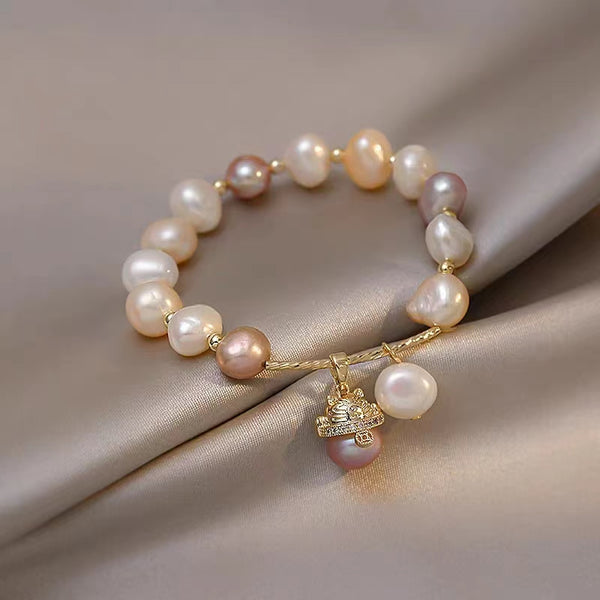 Original Light Luxury Baroque Pearl Wealth Cat Bracelet