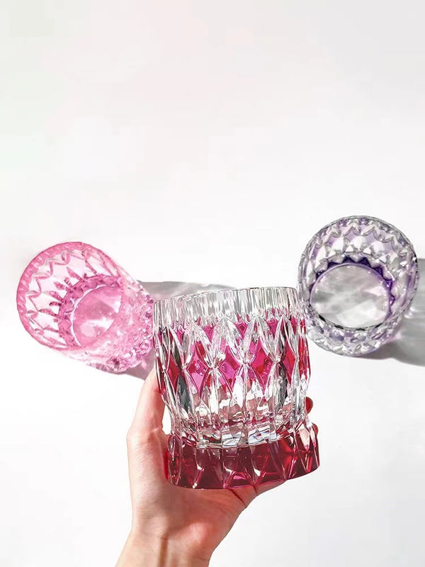 KISALL K8 Light Purple Crystal Wine Glass for Girls Home Whiskey and Foreign Wine Extra Large Creative Cup