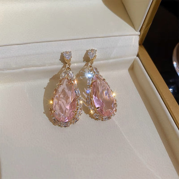 Original New Trendy Pink Drop Earrings