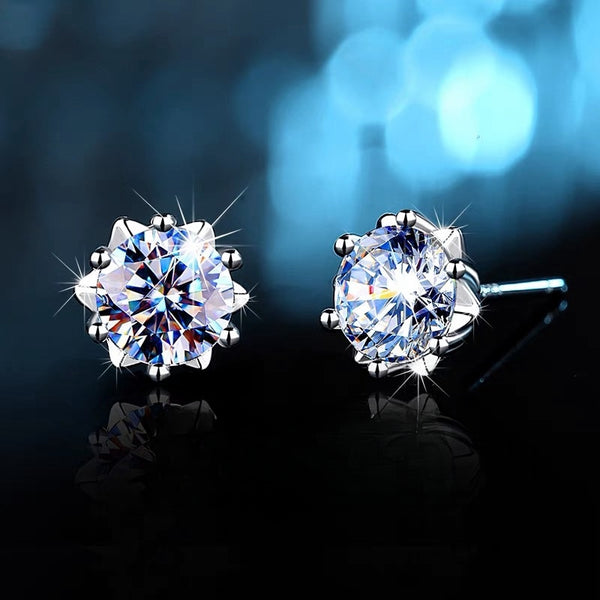 Shiny and Exquisite Diamond Earrings