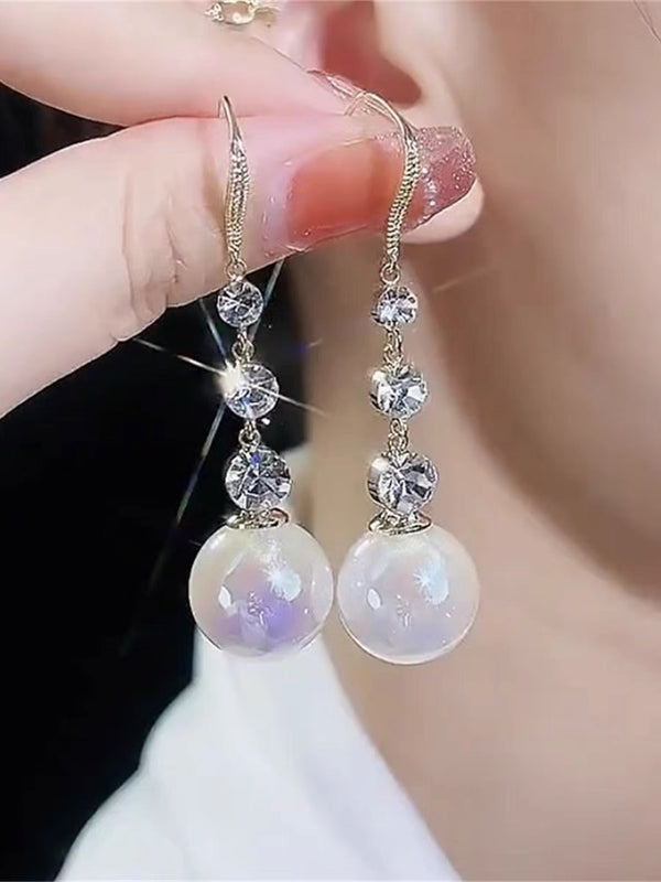 KISALL Emotional Three Lives Fashion Temperament Pearl Earrings