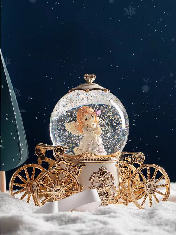 KISALL Dream Snowflake Pumpkin Car Crystal Ball Music Box Eight Music Box